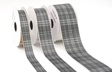 Klassisches Schwarz- und Graues Karoband_AI